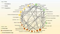 A web of actors and groups connection