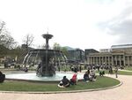 Main Square of Stuttgart. The spring, the time to go out and feel like birds, to chat, to make conversation, to look at the nature which is trying to be alive again, to feel it, to do the same ‘’being Alive Again’’. Happiness, green and free spaces.