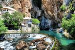 Vrelo Bune Vrelo Bune is near from city Mostar. The water capacity is 43 cubic meters per second and that is one of the strongest karst spring in Europe. The water that flows there is ice-cold and clean. Buna is also protected a natural reserve.