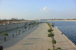 (22.6 N and 72.3 E) "Green-Grey and Gone"- Sabarmati Riverfront, Ahmedabad, India. On the banks of Sabarmati River. Lacks a sustainable vision. Loss of habitat for animals and birds. Only for human gathering. Concrete turns extremely hot during summers. It is a concrete desert. Recreation at the cost of natural growth. Symbolic of human supremacy and intervention (destruction). Tag: Social (Anti- social).