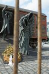 It is a memorial on the campus of the university of Kassel showing the deportation trains that departed from the university campus (former factory area). The university was build on the former Henschel factory, which also deported many jews / forced laborers during the NS-regime.