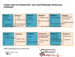 A mapping of the participants' local landscape democracy challenges