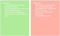 These are the positive and negative aspects of the online seminar in our points of view.