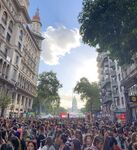 In the back of image we can see the parliament of Buenos aires, with a green roof. It is a very representative monument in my city. As it is the place where laws are discussed and signed, it also came to be a place of reunion for people manifesting and fighting for their own beliefs. This picture in particular, was taken last year. I chose it, because it shows one of the most popular disputes there has been in Argentina in the last years. It was for approving the law of abortion. As the picture shows, lots of people fighting in favor for abortion dressed in green.